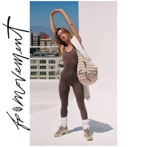FP MOVEMENT BY FREE PEOPLE Good Karma Onesie Driftwood XS/S NWOT *NO LOGO*